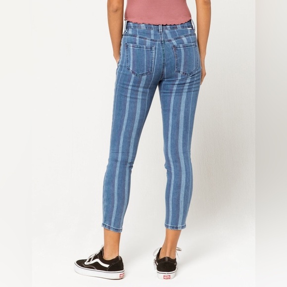 Sky and Sparrow Color Striped Skinny Jeans - Picture 2 of 5